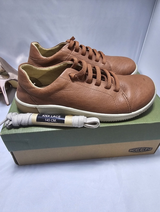 Keen Men’s Leather Sneakers in Chestnut Brown